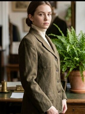 Amanda Smith Light Brown 100% Wool Formal Blazer Size 10